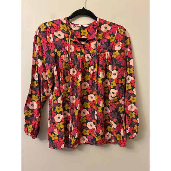 Michelle McDowell Floral Long Sleeve Blouse Size Small - Picture 1 of 5
